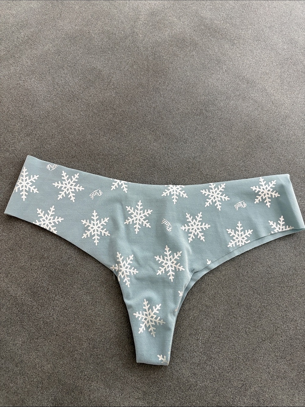 PINK Victoria's Secret Light Blue Snowflake Bikini